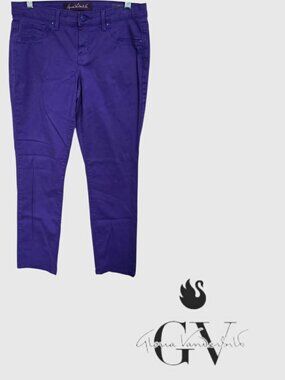 Gloria Vanderbilt Purple Sadie Slim Pants Casual Womens 6 or 30x28